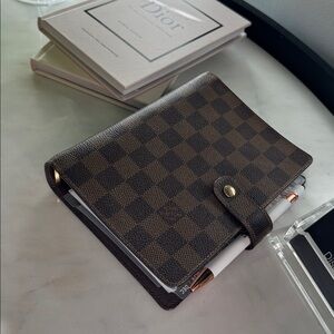 Louis Vuitton Ebene Agenda Cover MM